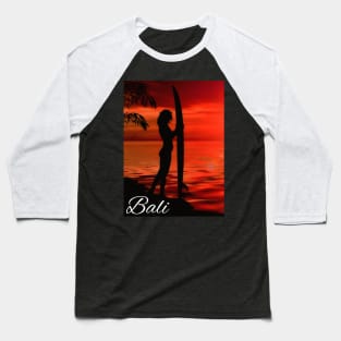 Bali Surfing Baseball T-Shirt